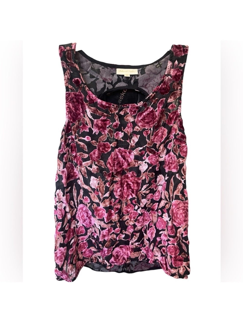 Modcloth Anthropologie
Sleeveless Velvet Rose Pattern Top
Size XS